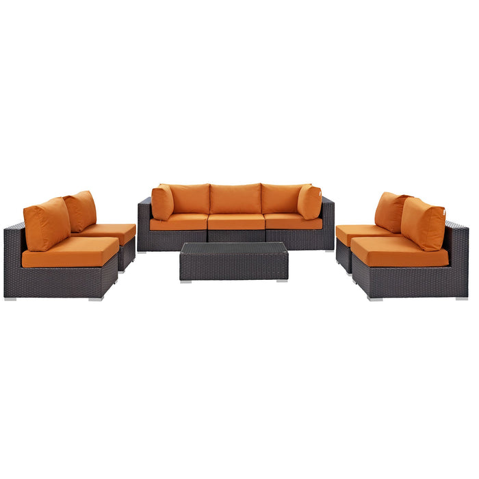 Convene 8 Piece Outdoor Patio Sectional Set by Modway - view 23