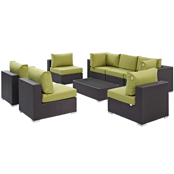 Convene 8 Piece Outdoor Patio Sectional Set by Modway - view 26