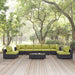 Convene 8 Piece Outdoor Patio Sectional Set outdoor patio furniture set seating detail