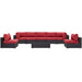 Convene 8 Piece Outdoor Patio Sectional Set outdoor patio furniture set seating detail