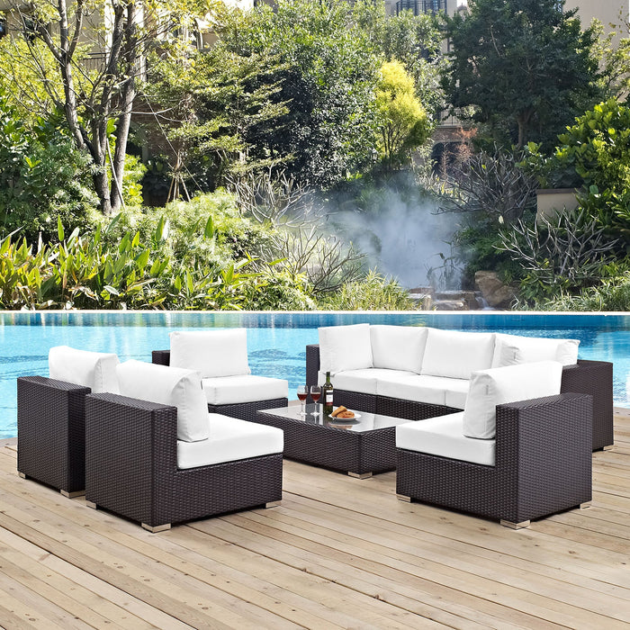 Convene 8 Piece Outdoor Patio Sectional Set outdoor patio furniture set detail close-up
