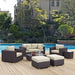 Convene 8 Piece Outdoor Patio Sectional Set by Modway - side view