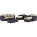 Convene 8 Piece Outdoor Patio Sectional Set by Modway - angle view