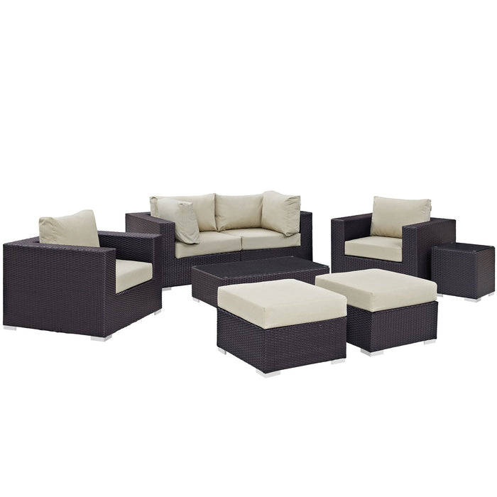 Convene 8 Piece Outdoor Patio Sectional Set by Modway - detail close-up
