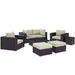 Convene 8 Piece Outdoor Patio Sectional Set by Modway - detail close-up