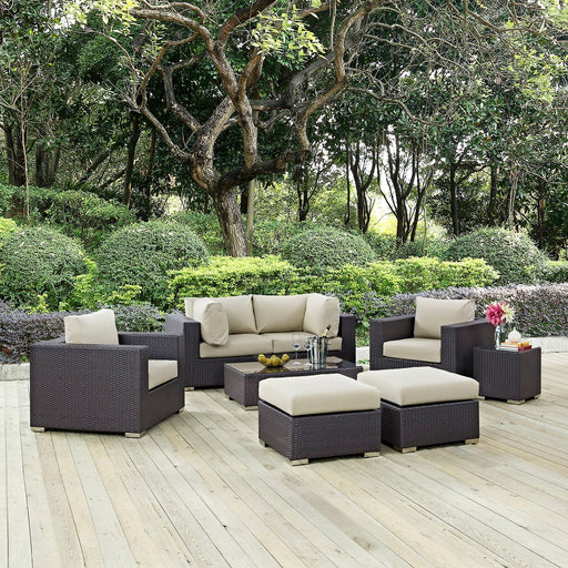 Convene 8 Piece Outdoor Patio Sectional Set by Modway - front view