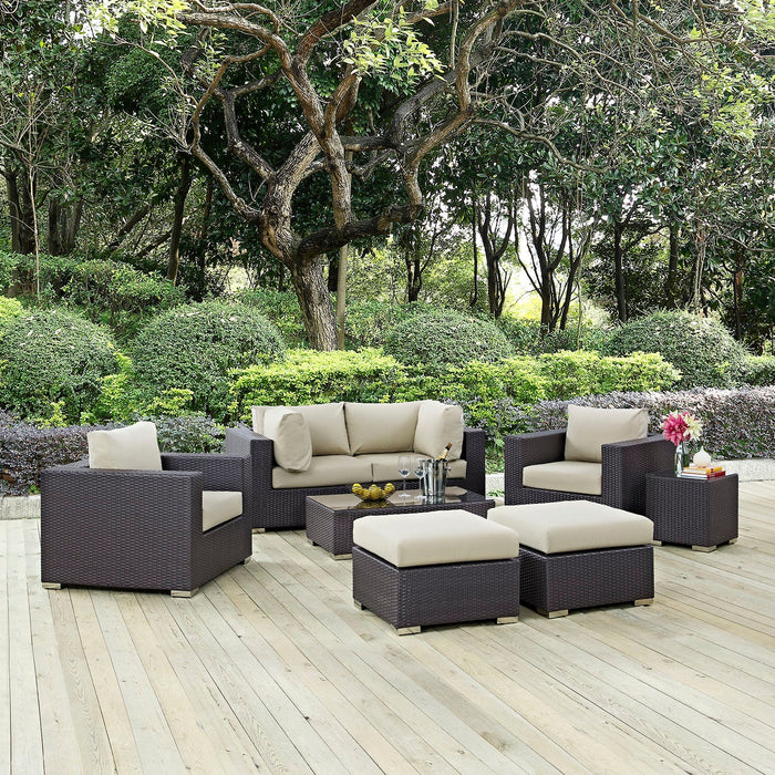 Convene 8 Piece Outdoor Patio Sectional Set by Modway - front view