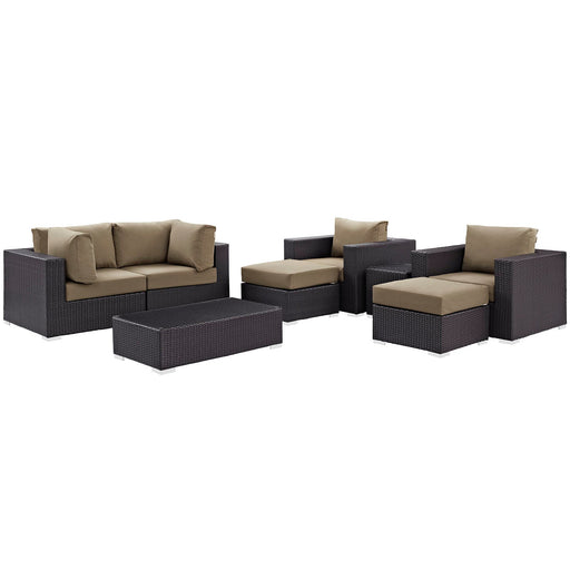 Convene 8 Piece Outdoor Patio Sectional Set by Modway - control panel detail
