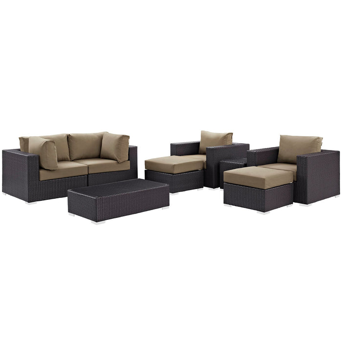 Convene 8 Piece Outdoor Patio Sectional Set by Modway - control panel detail