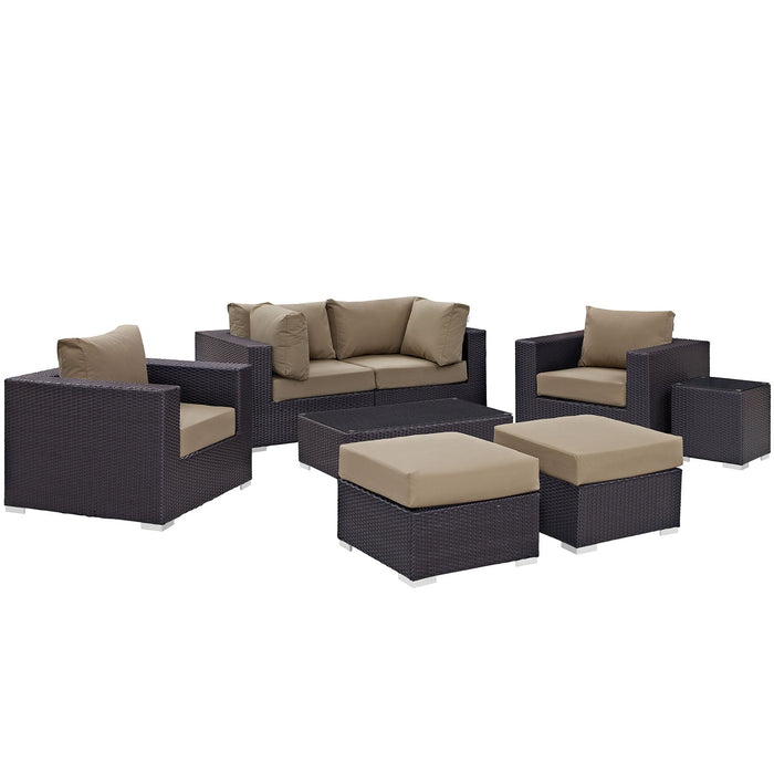 Convene 8 Piece Outdoor Patio Sectional Set by Modway - installation view