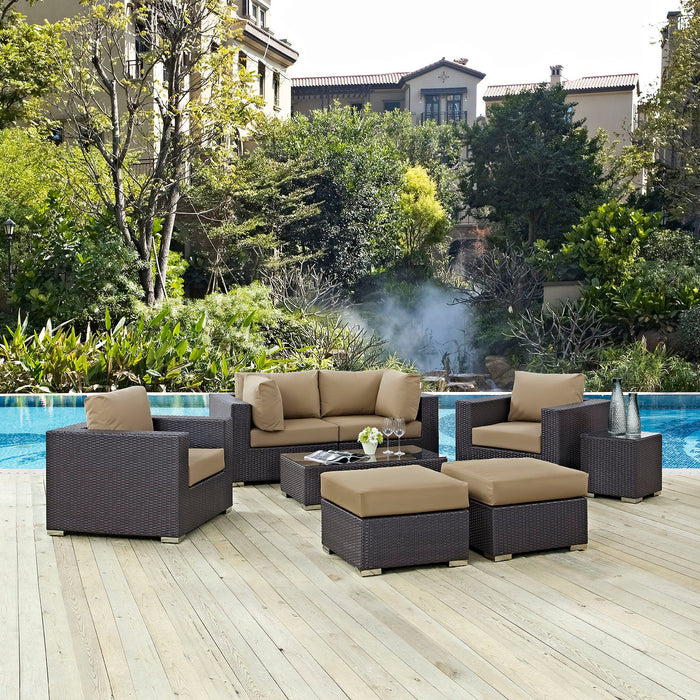 Convene 8 Piece Outdoor Patio Sectional Set by Modway - interior view