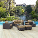 Convene 8 Piece Outdoor Patio Sectional Set by Modway - interior view