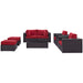 Convene 8 Piece Outdoor Patio Sectional Set outdoor patio furniture set seating detail