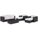 Convene 8 Piece Outdoor Patio Sectional Set outdoor patio furniture set lifestyle shot
