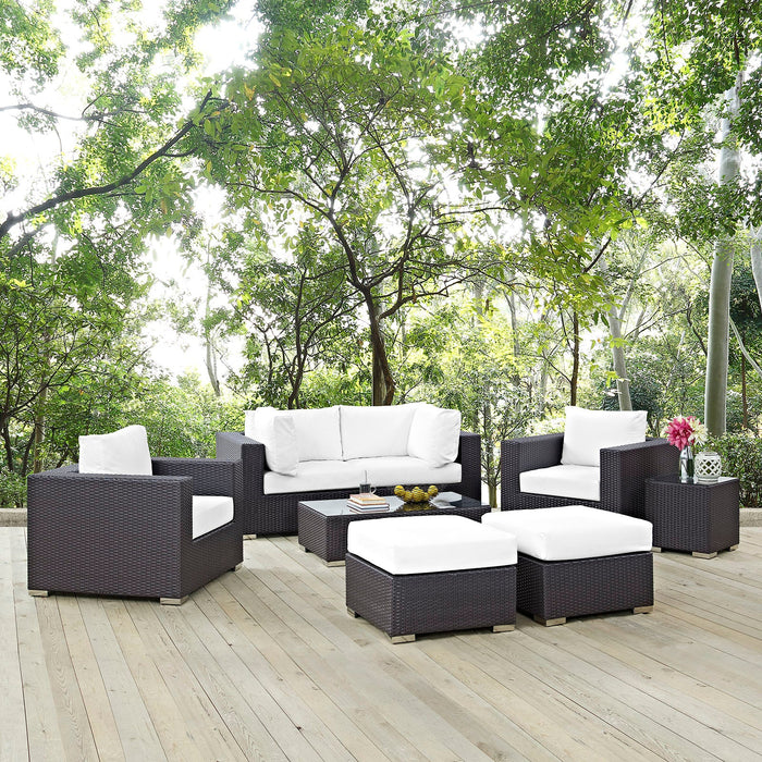 Convene 8 Piece Outdoor Patio Sectional Set outdoor patio furniture set detail close-up