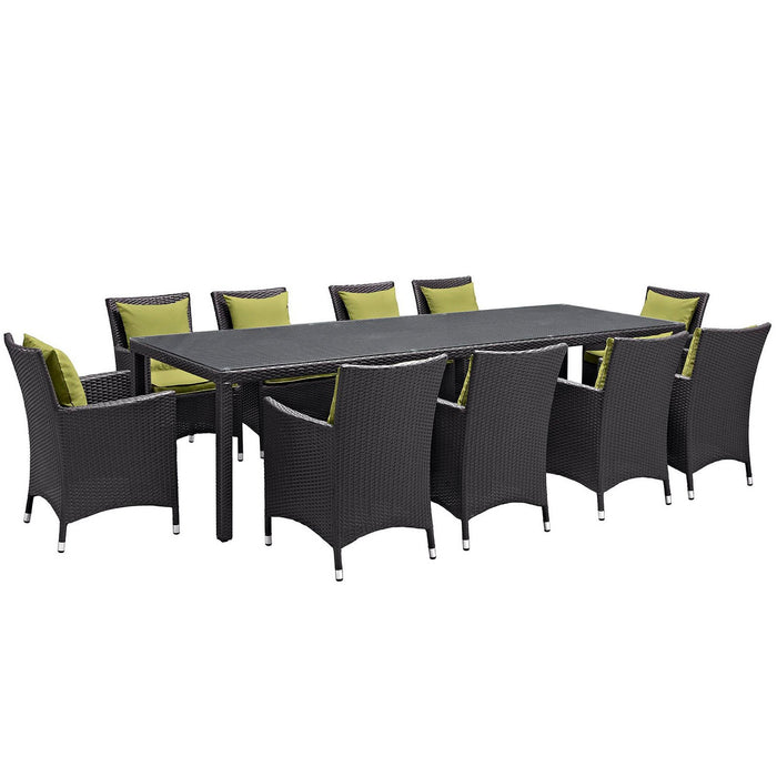 Convene 11 Piece Outdoor Dining Set by Modway - alternate view