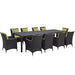Convene 11 Piece Outdoor Dining Set by Modway - alternate view