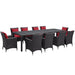 Convene 11 Piece Outdoor Dining Set by Modway - view 23