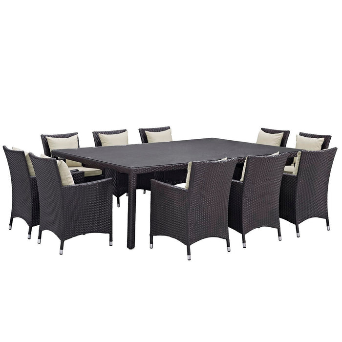 Convene 11 Piece Outdoor Dining Set by Modway - feature highlight