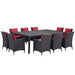Convene 11 Piece Outdoor Dining Set by Modway - view 23
