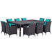 Convene 11 Piece Outdoor Dining Set by Modway - view 16