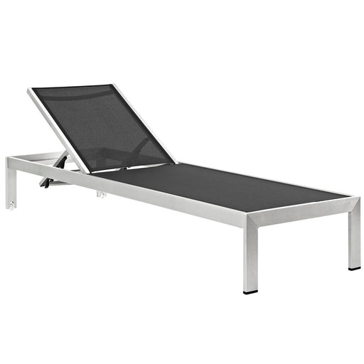 Shore Outdoor Patio Aluminum Mesh Chaise - alternate angle view