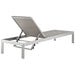 Shore Outdoor Patio Aluminum Rattan Chaise - in lifestyle setting
