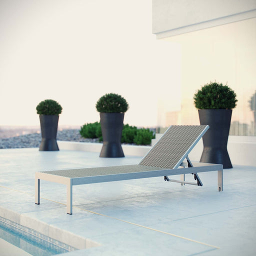 Shore Outdoor Patio Aluminum Rattan Chaise - Modway \outdoor\chaise lounges