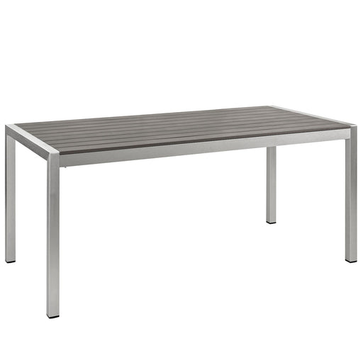 Shore Outdoor Patio Aluminum Dining Table - alternate angle view