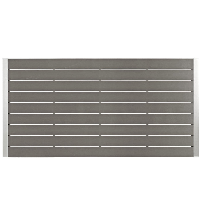 Shore Outdoor Patio Aluminum Dining Table - in lifestyle setting
