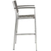 Shore Outdoor Patio Aluminum Bar Stool - detail close-up