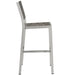 Shore Outdoor Patio Aluminum Armless Bar Stool - detail close-up