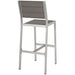 Shore Outdoor Patio Aluminum Armless Bar Stool - in lifestyle setting