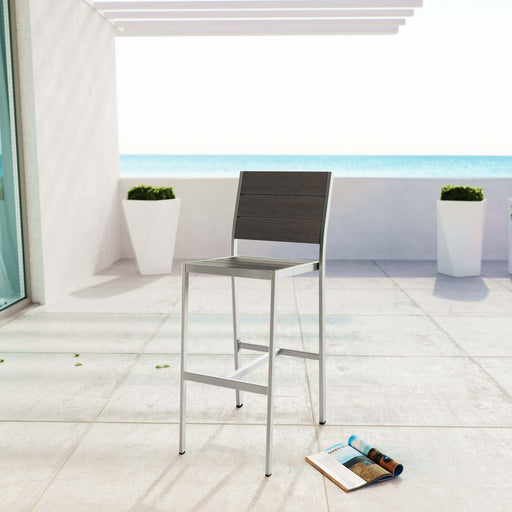 Shore Outdoor Patio Aluminum Armless Bar Stool - Modway \outdoor\bar stools