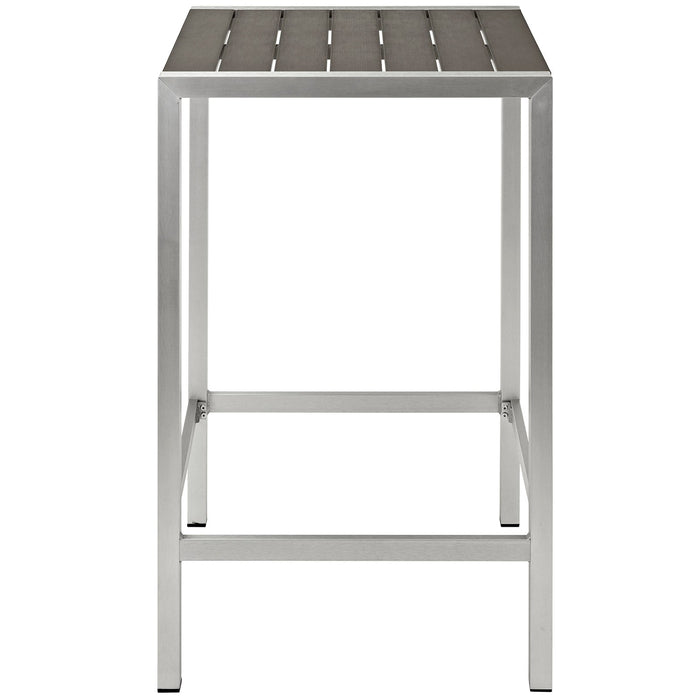 Shore Outdoor Patio Aluminum Bar Table - detail close-up