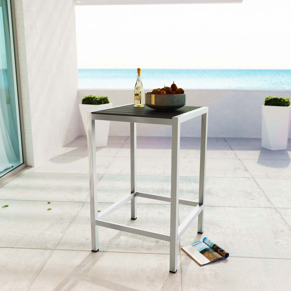 Modway Shore Outdoor Patio Aluminum Bar Table | Urban Supply — Urban ...