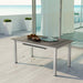 Shore Outdoor Patio Wood Dining Table - detail close-up