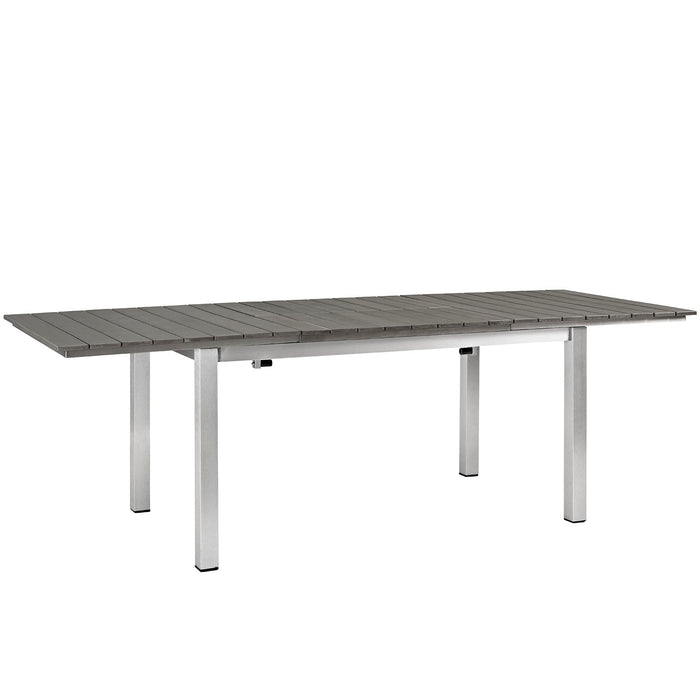 Shore Outdoor Patio Wood Dining Table - alternate angle view