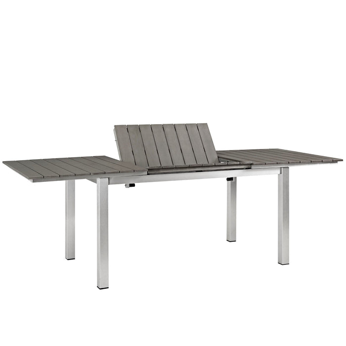 Shore Outdoor Patio Wood Dining Table - in lifestyle setting