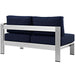 Shore Right-Arm Corner Sectional Outdoor Patio Aluminum Loveseat - view 12