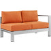 Shore Right-Arm Corner Sectional Outdoor Patio Aluminum Loveseat - view 14