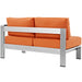 Shore Right-Arm Corner Sectional Outdoor Patio Aluminum Loveseat - view 16