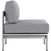 Shore Armless Outdoor Patio Aluminum Chair - view 7