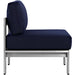 Shore Armless Outdoor Patio Aluminum Chair - view 11
