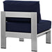 Shore Armless Outdoor Patio Aluminum Chair - view 12