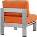 Shore Armless Outdoor Patio Aluminum Chair - view 16