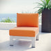 Shore Armless Outdoor Patio Aluminum Chair - view 13
