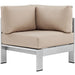 Shore Outdoor Patio Aluminum Corner Sofa - in lifestyle setting