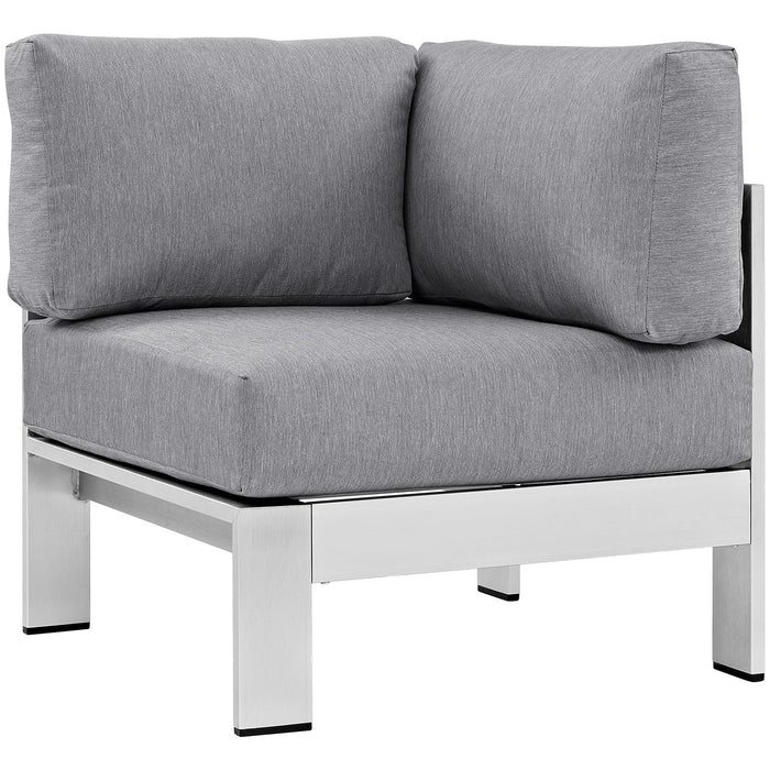 Shore Outdoor Patio Aluminum Corner Sofa - view 6