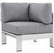 Shore Outdoor Patio Aluminum Corner Sofa - view 6